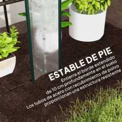 Mini växthus - Trädgårdsväxthus - 3 hyllplan - Transparent överdrag - Vattentät - Kompakt - Vit