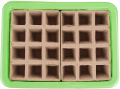 Miniväxthus med två brickor på 27x20x11 cm för plantor