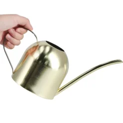 1000ML Vattenkanna Inomhus Vintage Rostfritt Stål Suckulenta Blommor Växter Vattenkokare Guld