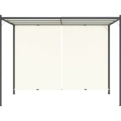 Mångsidig pergola med justerbart tak - Utomhusmöbel | Färg: Gräddvit | Storlek: 3x3 m