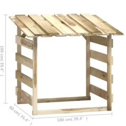 Mångsidig träpergola med tak - Dekoration för trädgård | Färg: Impregnerad furu | Storlek: 100x90x100 cm