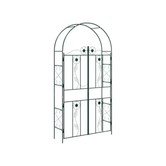 Modern trädgårdsbåge - vidaXL - Grön - 6.93 kg - Robust järn - Rektangulär design - Traditionell stil
