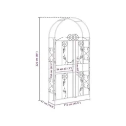 Modern trädgårdsbåge - vidaXL - Grön - 6.93 kg - Robust järn - Rektangulär design - Traditionell stil
