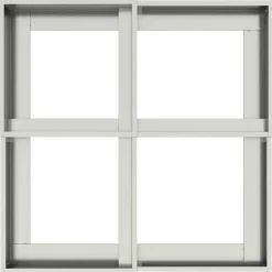 Moderna planteringslådan i galvaniserat stål | Storlek: 100x100x48 cm | Färg: Grå