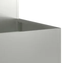 Moderna planteringslådan i galvaniserat stål | Storlek: 100x100x48 cm | Färg: Grå