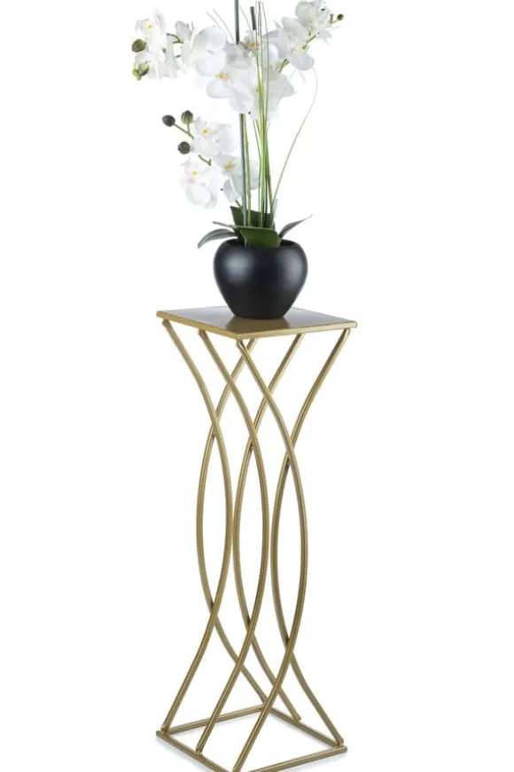 Modernt blomsterställ, guld, 75 cm