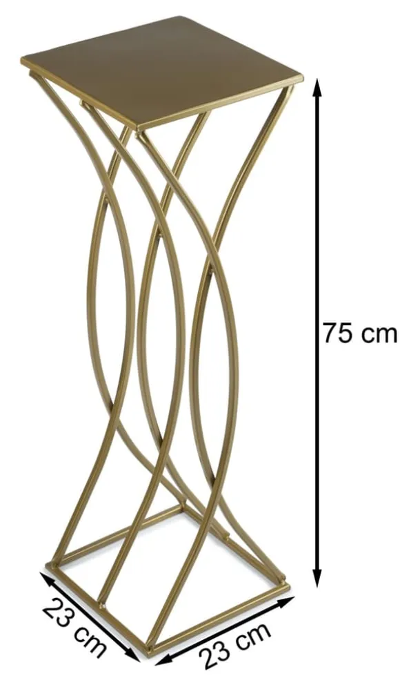 Modernt blomsterställ, guld, 75 cm