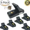 Mouse Trap 6-pack Musfällor för att döda möss, snabbt och oändligt återanvändbart genom att lägga bete eller annan mat