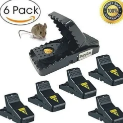 Mouse Trap 6-pack Musfällor för att döda möss, snabbt och oändligt återanvändbart genom att lägga bete eller annan mat