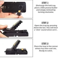 Mouse Trap 6-pack Musfällor för att döda möss, snabbt och oändligt återanvändbart genom att lägga bete eller annan mat