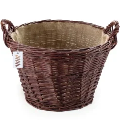 Mörk rottingkorg för skörd av frukt, grönsaker, potatis, blomkruka, rökt ballong, 50 cm, utan insats