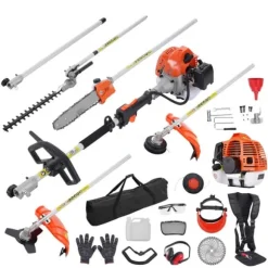 Multifunktionellt 6-i-1 trimverktyg, Gashäcksax 52CC, ogräsätare, kraftfull och effektiv, lätt att använda