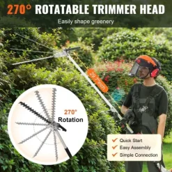 Multifunktionellt 6-i-1 trimverktyg, Gashäcksax 52CC, ogräsätare, kraftfull och effektiv, lätt att använda