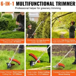 Multifunktionellt 6-i-1 trimverktyg, Gashäcksax 52CC, ogräsätare, kraftfull och effektiv, lätt att använda