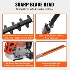 Multifunktionellt 6-i-1 trimverktyg, Gashäcksax 52CC, ogräsätare, kraftfull och effektiv, lätt att använda