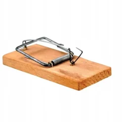 Musfälla i trä, mått: längd 10 cm, bredd 5,5 cm