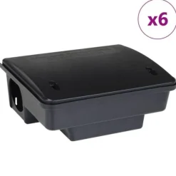 Musfällor 6 st svart 23x19x9,5 cm