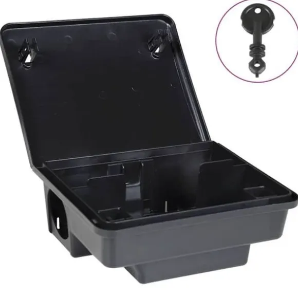 Musfällor 4 st svart 23x19x9,5 cm