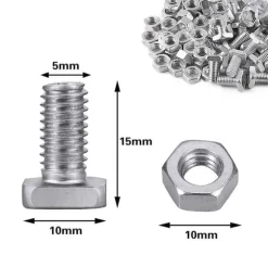 Muttrar och Bultar för Växthus - 50 delar