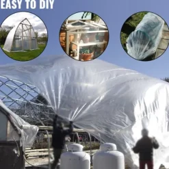 3,6Mx8,5Mx0,15MM polyeten växthusfilm, utmärkt styrka och seghet, UV-beständig, lång livslängd, lätt att göra-det-själv