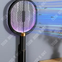 Myggbekämpare - TD® - Två-i-ett - Elektrisk stöt - Färg: Svart - USB-laddningsbar