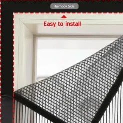 Myggnätsdörr - Pulchram - 100x220cm - Magnetisk - Lätt installation - Insektsavvisande