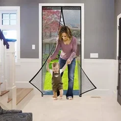 Myggnätsdörr - Pulchram - 100x220cm - Magnetisk - Lätt installation - Insektsavvisande