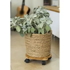 NATUR Växthylla på hjul - Kompositbambu - H8 x Ø30 cm