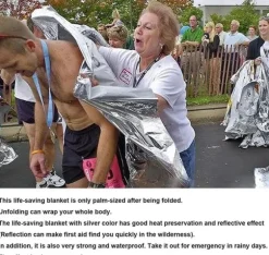 Nödfilt Värmefolie Vindtät & Lättvikt Överlevnadsfilt - Silver