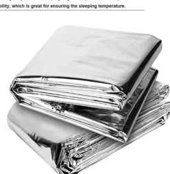 Nödfilt Värmefolie Vindtät & Lättvikt Överlevnadsfilt - Silver