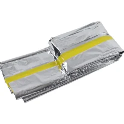 Nödtält Återanvändbart hopfällbart lätt PET-aluminiumfilm Termisk filt Överlevnadsskydd för vandring och camping
