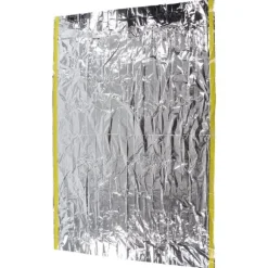 Nödtält Återanvändbart hopfällbart lätt PET-aluminiumfilm Termisk filt Överlevnadsskydd för vandring och camping