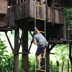 Nödutrymningsstege - Räddningsstege - 10 m Längd - 200 kg Maxbelastning - Halkskydd - För Balkong & Hem - Utomhusbruk