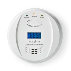 Nedis Kolmonoxid Alarm | Batteridriven | Batterilängd upp till: 5 år | Med paus knapp | Med testknapp | 85 dB | Vit