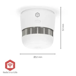 Nedis SmartLife Rökdetektor | Batteridriven | Givarlivscykel: 10 år | EN 14604 | Max. batteritid: 36 Månader | 85 dB | Vit | 1 st