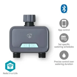 Nedis SmartLife Vattenkontroll | Bluetooth® | Batteridriven | IP54 | Maximalt vattentryck: 8 Bar | Android™ / IOS