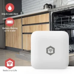 Nedis SmartLife Water Detector | Zigbee 3.0 | Batteridriven | Max. batteritid: 12 Månader | Vit