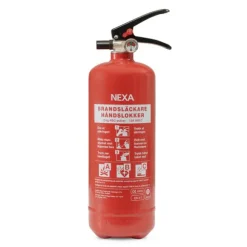 Nexa brandsläckare, 2 Kg ABC-pulver med väggfäste (13402)