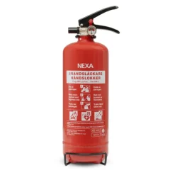 Nexa brandsläckare, 2 Kg ABC-pulver med väggfäste (13402)