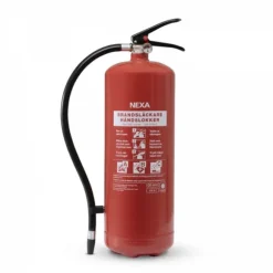 Nexa brandsläckare, RÖD 6kg ABC-pulver, väggfäste (13416)