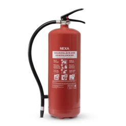 Nexa brandsläckare, RÖD 6kg ABC-pulver, väggfäste (13416)