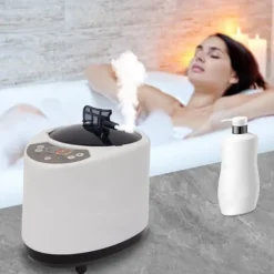 Ångmaskin för bastu, 1000W effekt, 3L kapacitet, 9 temperaturnivåer, timer 5-95 minuter, fjärrkontroll