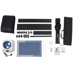 Ångsauna för Hemmet - Bärbart Femkantigt Tält Kit - 1350 W Ångare - Hopfällbar Stol - Digital Kontroll - 9 Värmelägen - Avslappning och Detox