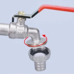 Nickelpläterad Mässingskran - 3/4 Tums, S60x6