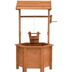 Önskebrunn med odlingslåda 40x40x84 cm granträ