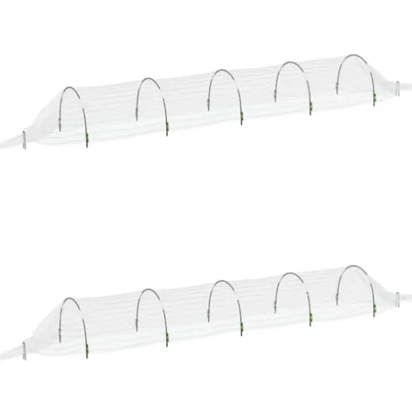 Nättunnlar i glasfiber och PP - 2-pack för växtskydd | Storlek: 1,5x5 m