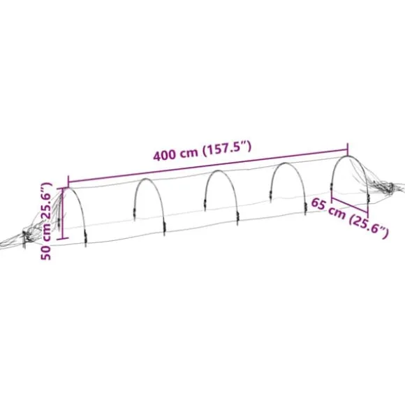 Nättunnlar i glasfiber och PP - 2-pack för växtskydd | Storlek: 1,5x5 m