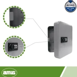 Nyckelring - AMIG - 2173 - Epoxystål - Kombinationlås - Max 20 nycklar