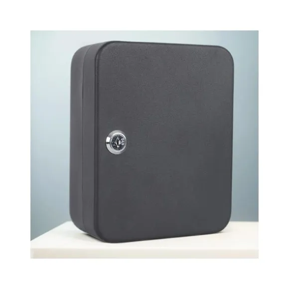 Nyckelskåp metall - Låsbar box för 48 nycklar