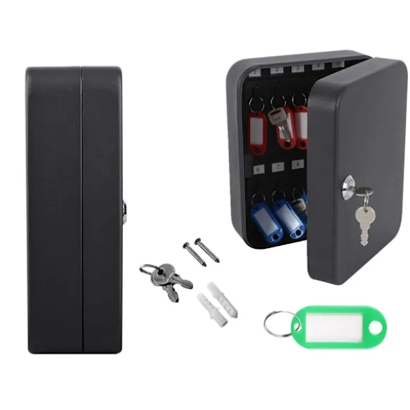 Nyckelskåp metall - Låsbar box för 48 nycklar